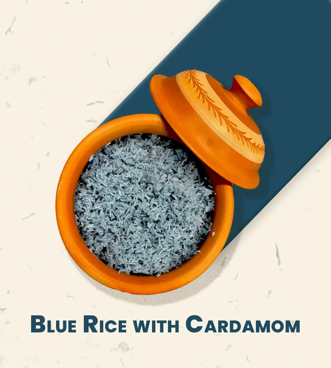 Blue Rice with Cardamom